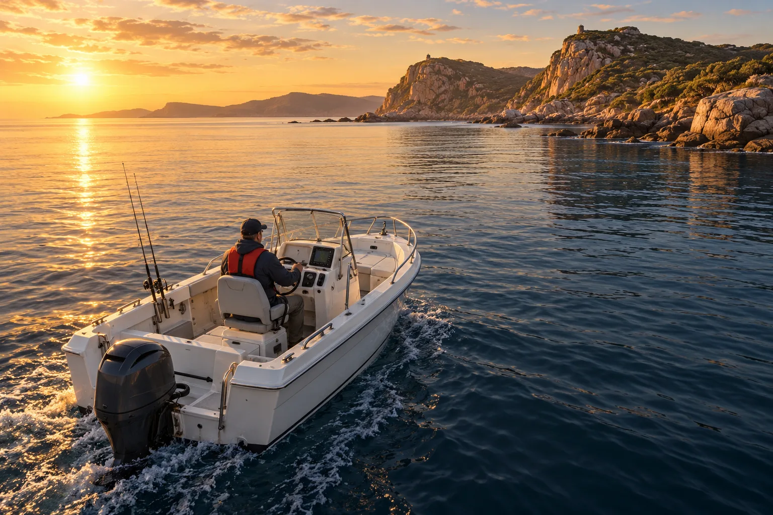 Concept illustration: a 6 m coastal fishing-boat plan